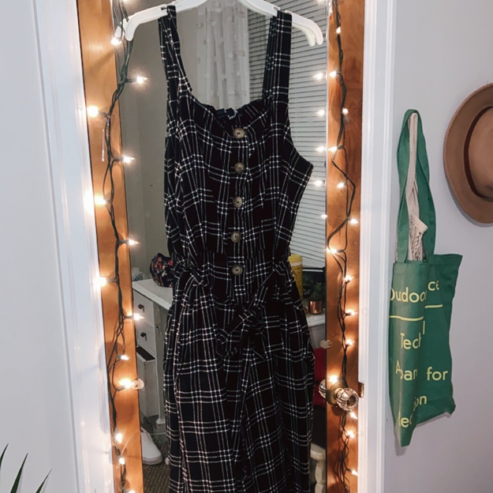 AEO plaid jumpsuit